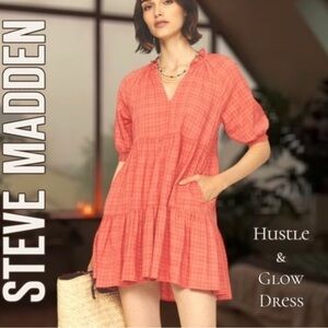 Steve Madden Orange Hustle and Glow dress